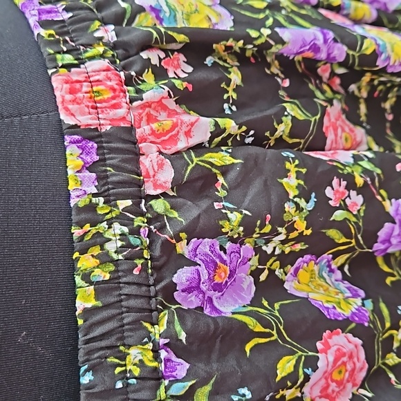 Magic Pink & Purple Rose Print Skirt - Picture 3 of 7